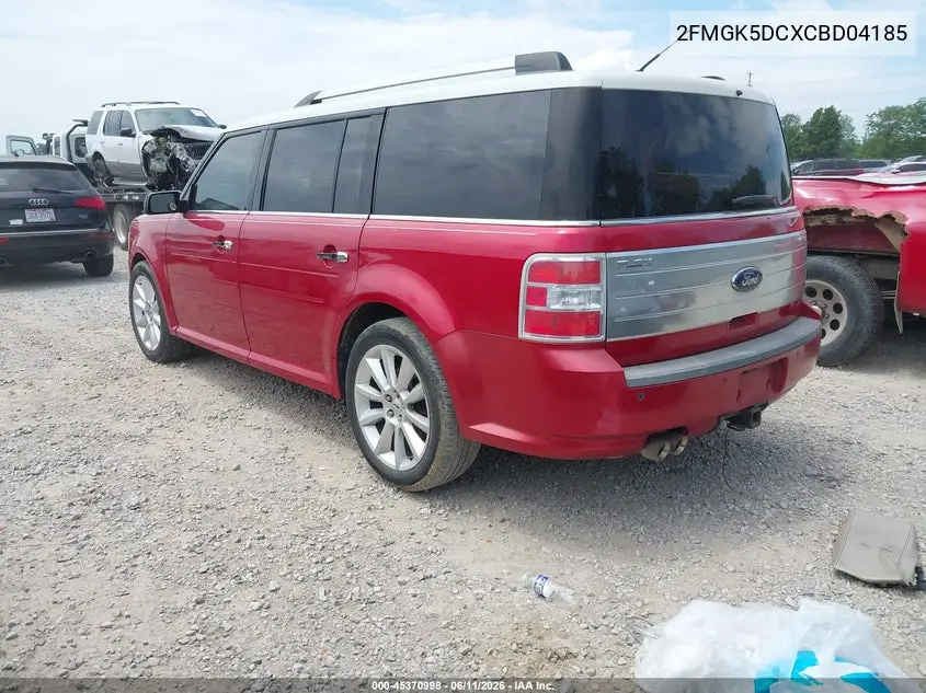 2012 Ford Flex Limited VIN: 2FMGK5DCXCBD04185 Lot: 45370998