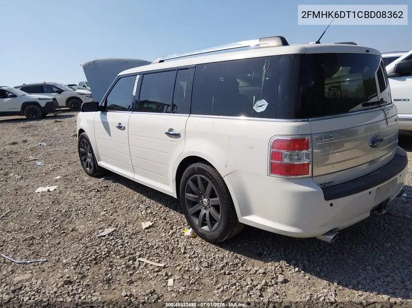 2012 Ford Flex Limited VIN: 2FMHK6DT1CBD08362 Lot: 45532490
