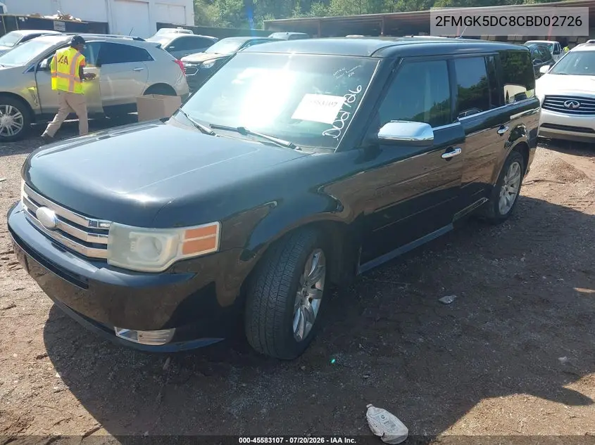 2012 Ford Flex Limited VIN: 2FMGK5DC8CBD02726 Lot: 45583107