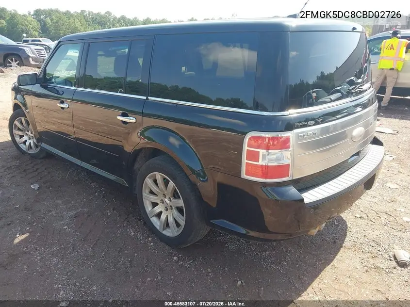 2012 Ford Flex Limited VIN: 2FMGK5DC8CBD02726 Lot: 45583107