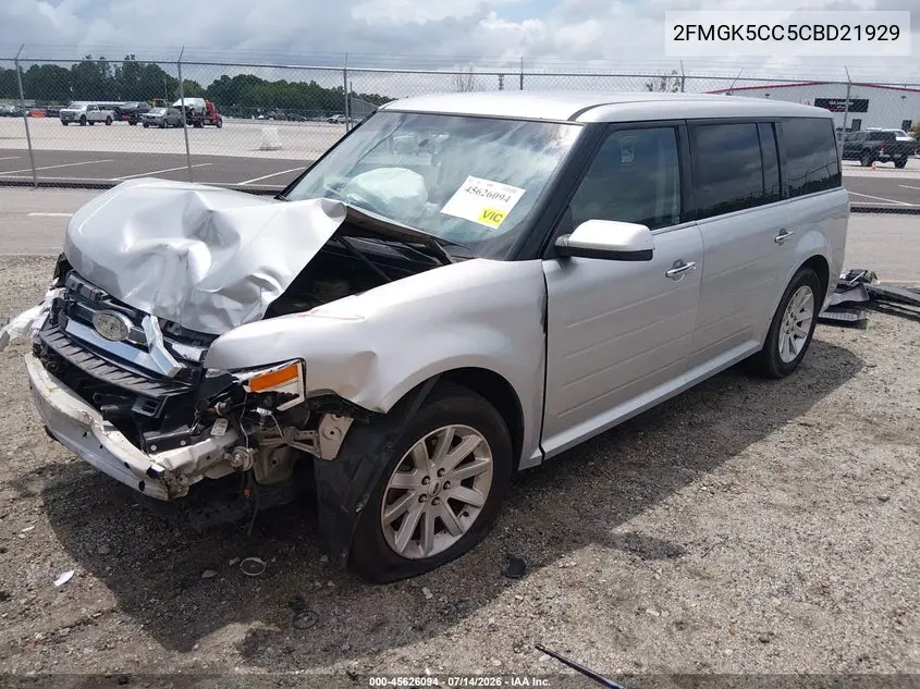 2012 Ford Flex Sel VIN: 2FMGK5CC5CBD21929 Lot: 45626094