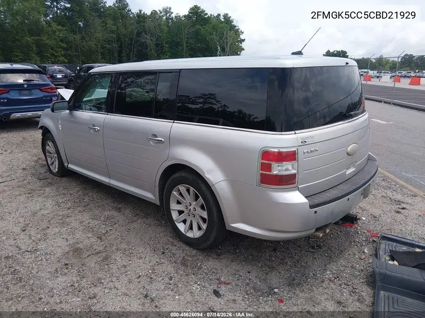 2012 Ford Flex Sel VIN: 2FMGK5CC5CBD21929 Lot: 45626094