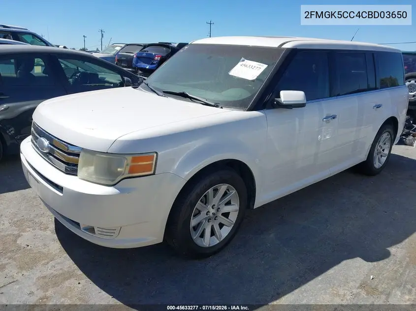 2012 Ford Flex Sel VIN: 2FMGK5CC4CBD03650 Lot: 45633277