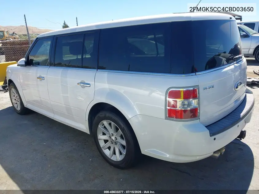 2012 Ford Flex Sel VIN: 2FMGK5CC4CBD03650 Lot: 45633277