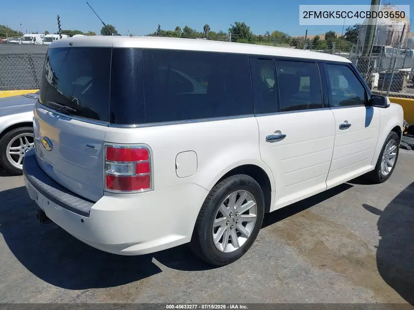 2012 Ford Flex Sel VIN: 2FMGK5CC4CBD03650 Lot: 45633277
