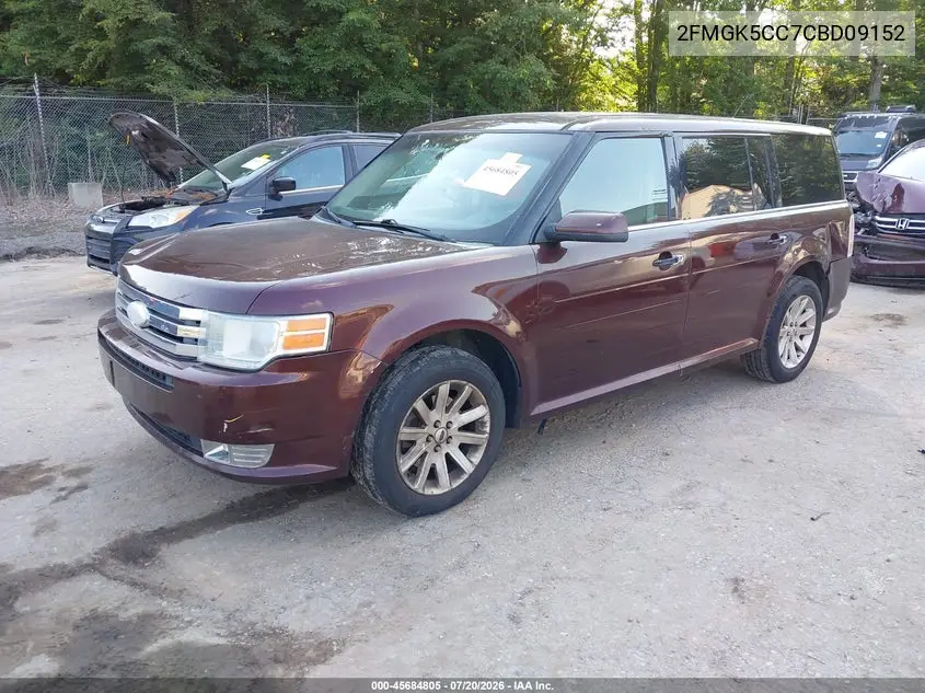 2012 Ford Flex Sel VIN: 2FMGK5CC7CBD09152 Lot: 45684805