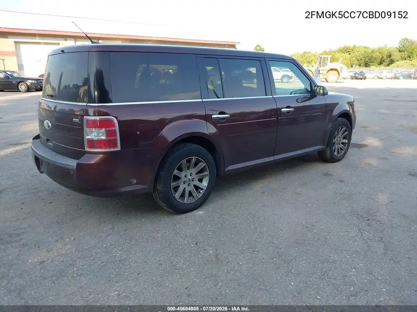2012 Ford Flex Sel VIN: 2FMGK5CC7CBD09152 Lot: 45684805