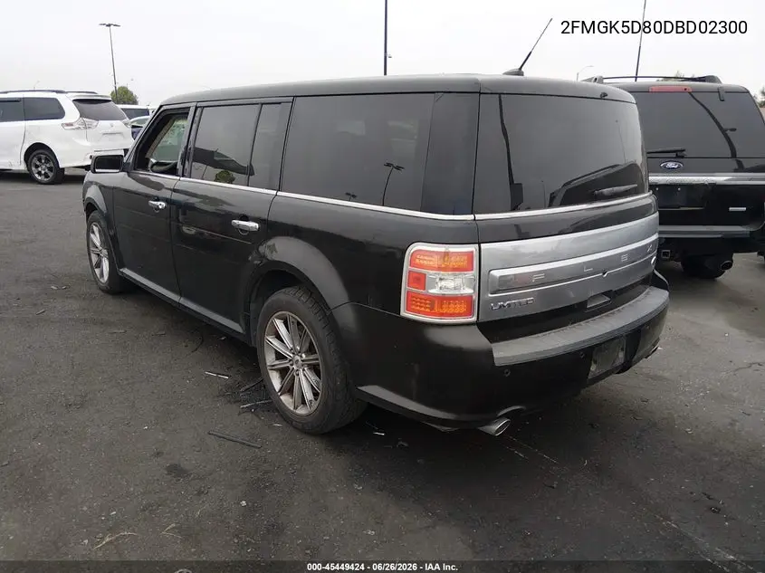 2013 Ford Flex Limited VIN: 2FMGK5D80DBD02300 Lot: 45449424