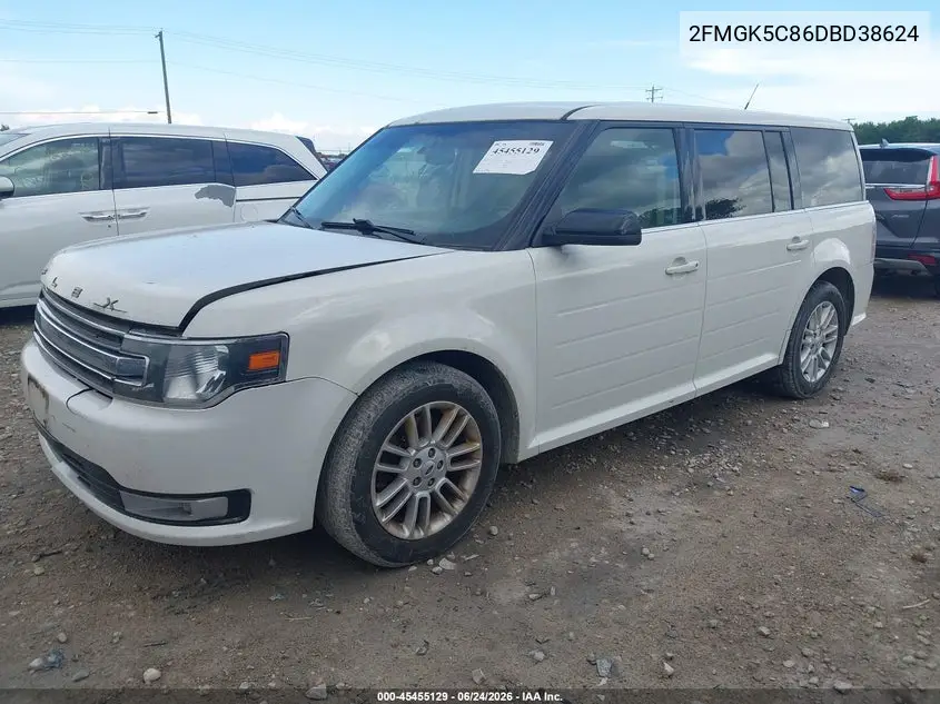 2013 Ford Flex Sel VIN: 2FMGK5C86DBD38624 Lot: 45455129