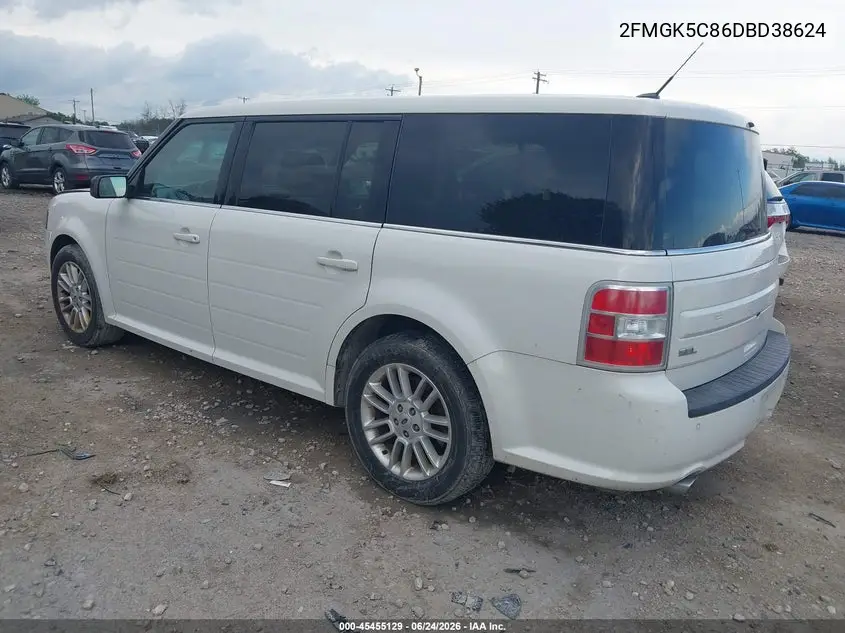 2013 Ford Flex Sel VIN: 2FMGK5C86DBD38624 Lot: 45455129