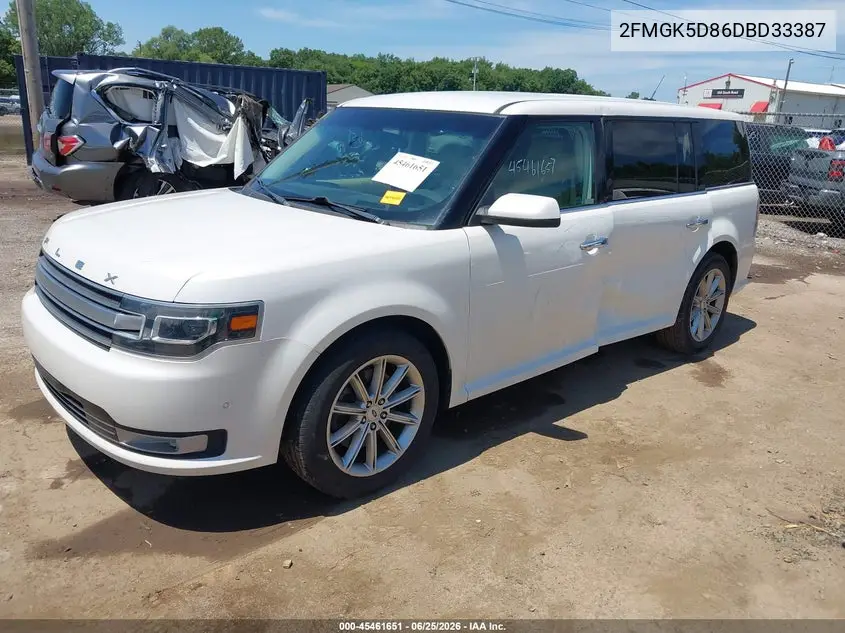 2013 Ford Flex Limited VIN: 2FMGK5D86DBD33387 Lot: 45461651