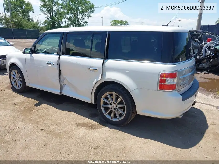 2013 Ford Flex Limited VIN: 2FMGK5D86DBD33387 Lot: 45461651