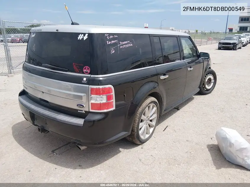 2013 Ford Flex Limited VIN: 2FMHK6DT8DBD00549 Lot: 45467611