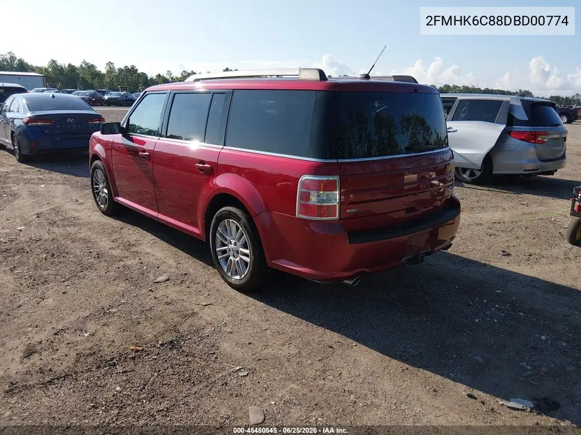 2013 Ford Flex Sel VIN: 2FMHK6C88DBD00774 Lot: 45480545