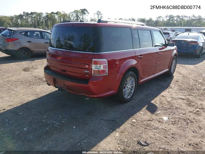 2013 Ford Flex Sel VIN: 2FMHK6C88DBD00774 Lot: 45480545