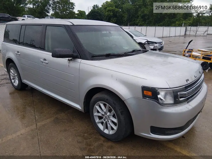 2013 Ford Flex Se VIN: 2FMGK5B86DBD36910 Lot: 45497916