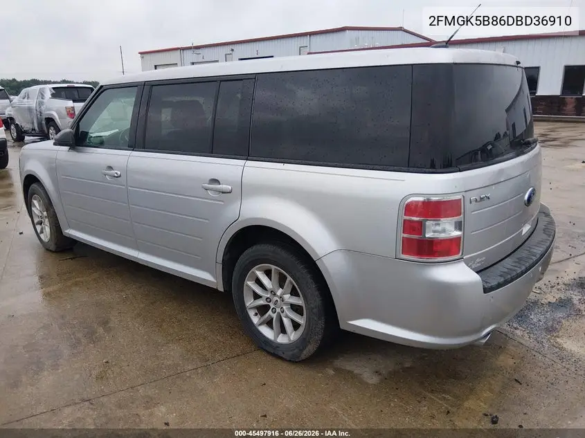 2013 Ford Flex Se VIN: 2FMGK5B86DBD36910 Lot: 45497916