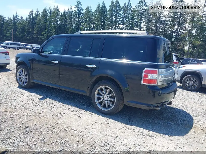 2013 Ford Flex Limited VIN: 2FMHK6D82DBD08934 Lot: 45561367