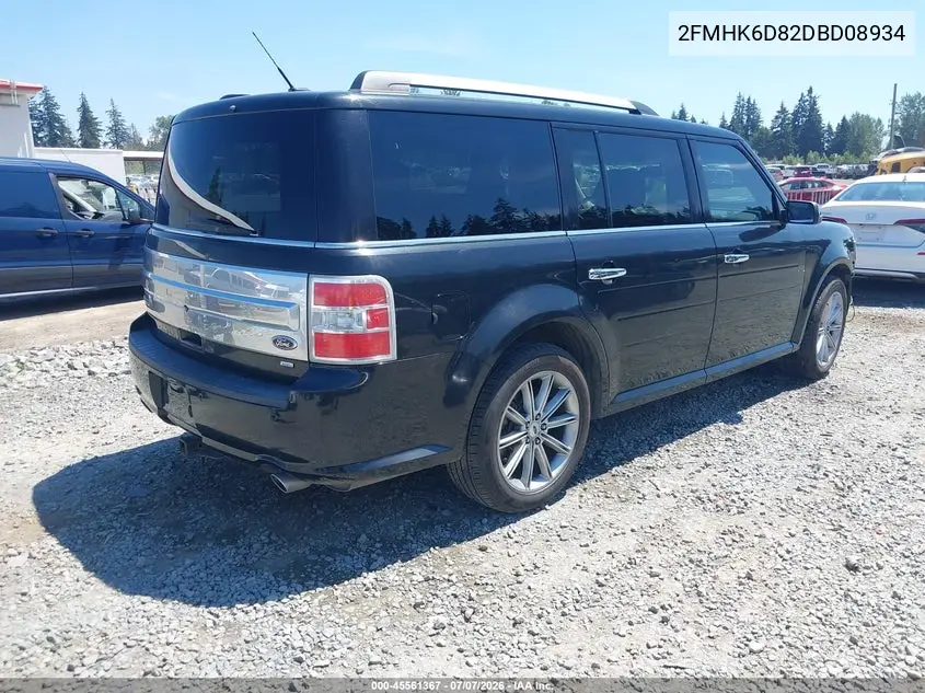 2013 Ford Flex Limited VIN: 2FMHK6D82DBD08934 Lot: 45561367