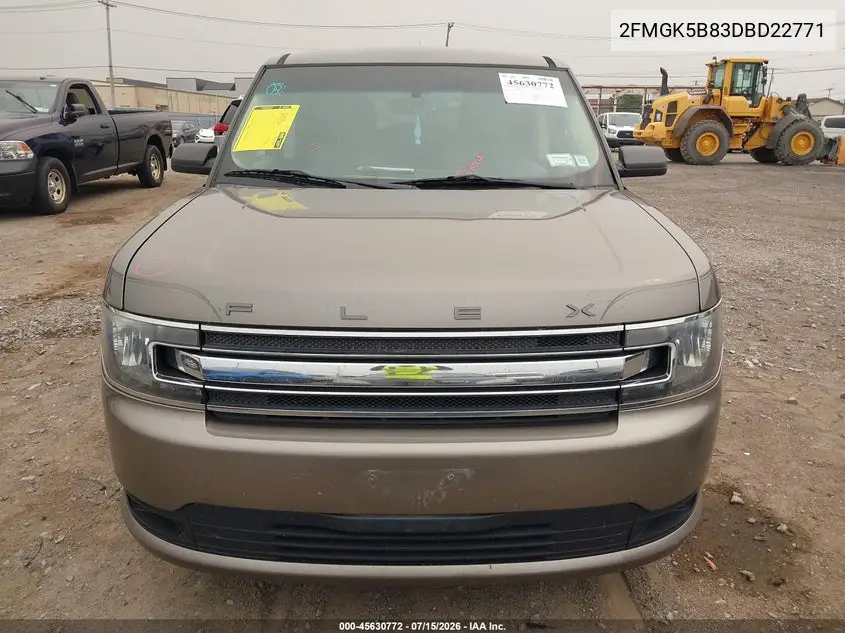 2013 Ford Flex Se VIN: 2FMGK5B83DBD22771 Lot: 45630772