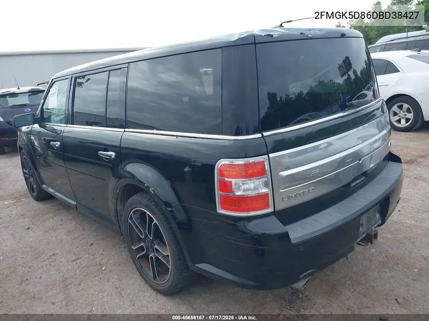 2013 Ford Flex Limited VIN: 2FMGK5D86DBD38427 Lot: 45656187