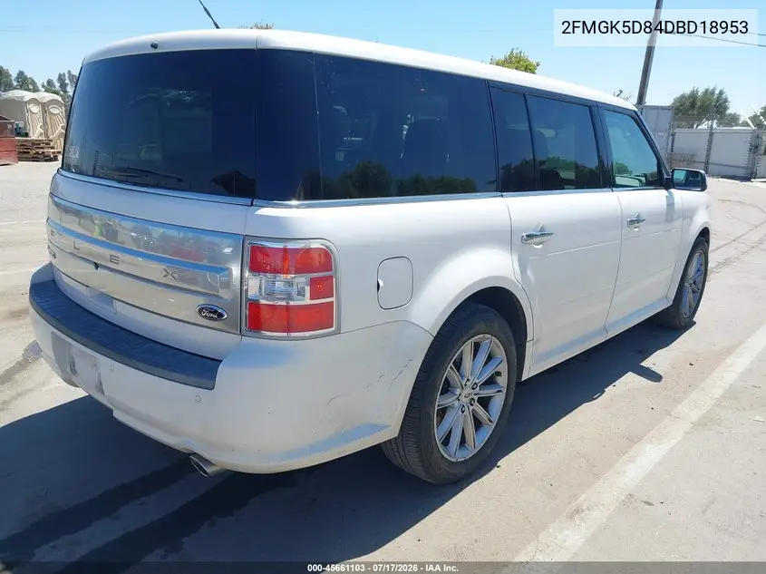 2013 Ford Flex Limited VIN: 2FMGK5D84DBD18953 Lot: 45661103
