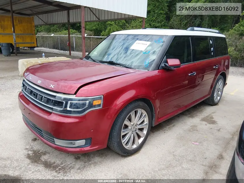 2FMGK5D8XEBD16092 2014 Ford Flex Limited
