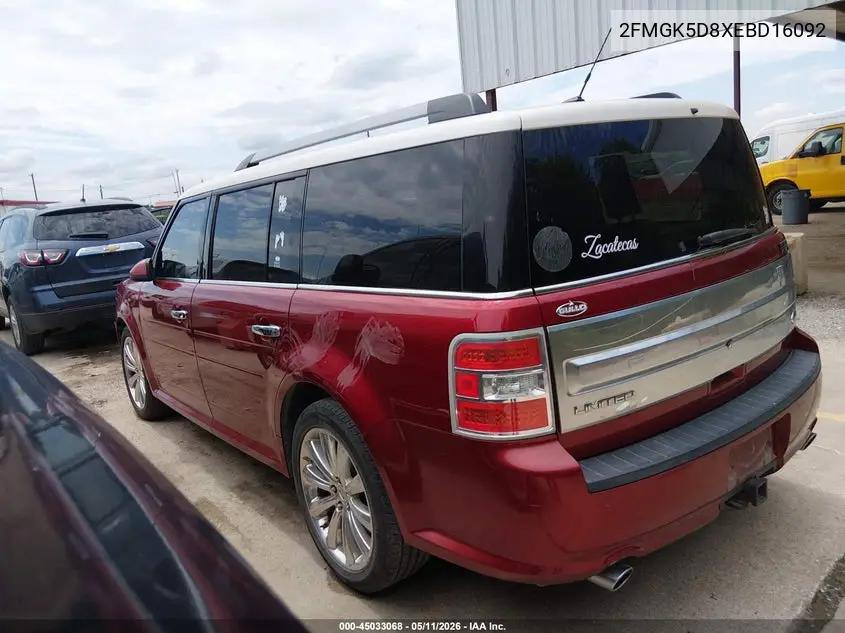 2FMGK5D8XEBD16092 2014 Ford Flex Limited