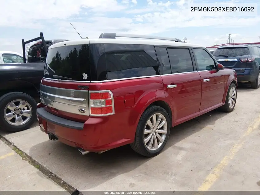 2FMGK5D8XEBD16092 2014 Ford Flex Limited