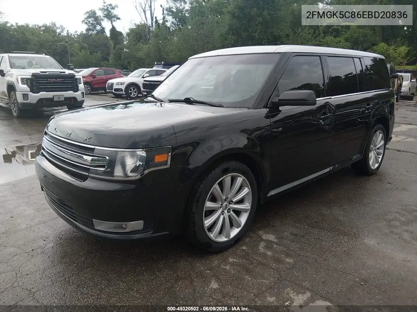 2014 Ford Flex Sel VIN: 2FMGK5C86EBD20836 Lot: 45320502