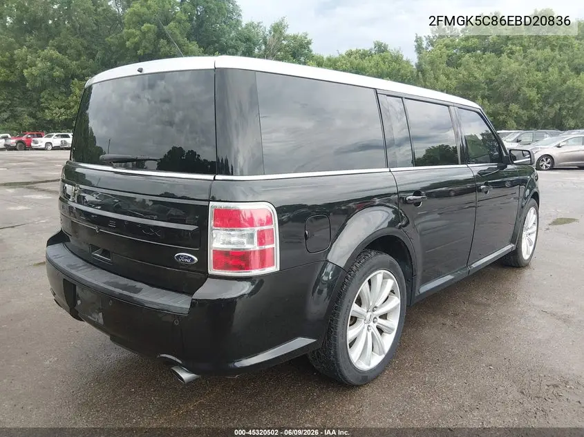 2014 Ford Flex Sel VIN: 2FMGK5C86EBD20836 Lot: 45320502