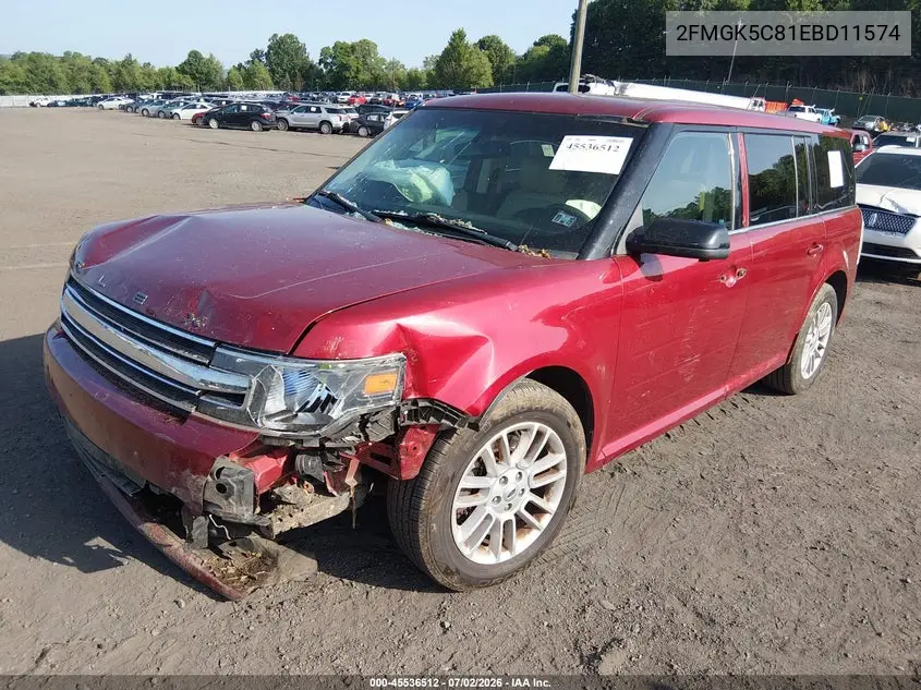 2014 Ford Flex Sel VIN: 2FMGK5C81EBD11574 Lot: 45536512