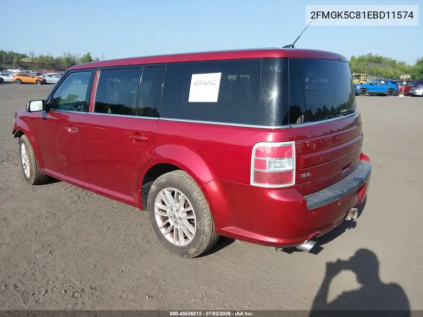 2014 Ford Flex Sel VIN: 2FMGK5C81EBD11574 Lot: 45536512