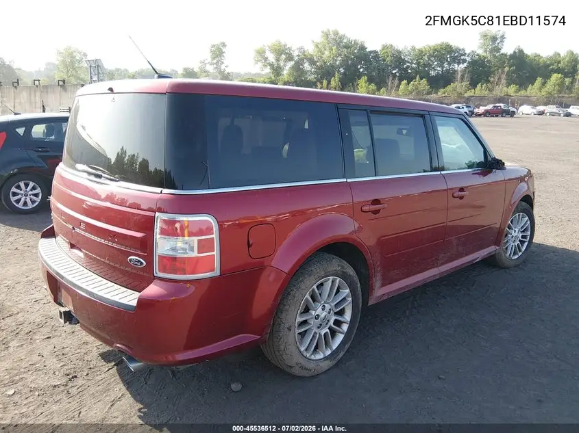 2014 Ford Flex Sel VIN: 2FMGK5C81EBD11574 Lot: 45536512