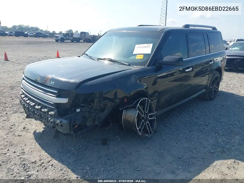2014 Ford Flex Limited VIN: 2FMGK5D86EBD22665 Lot: 45545833