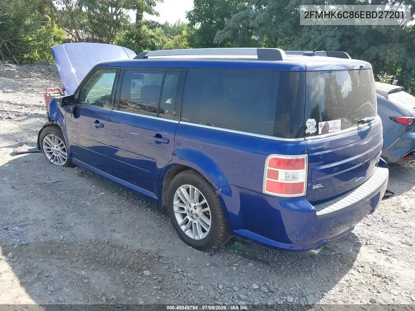 2014 Ford Flex Sel VIN: 2FMHK6C86EBD27201 Lot: 45549794