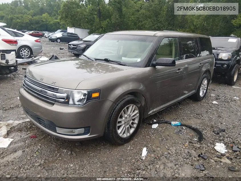 2014 Ford Flex Sel VIN: 2FMGK5C80EBD18905 Lot: 45584573