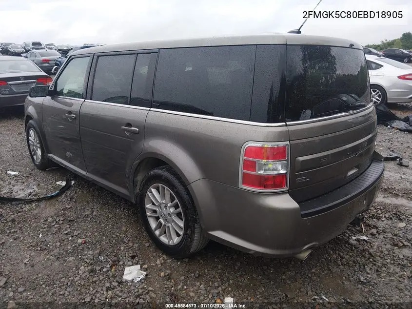 2014 Ford Flex Sel VIN: 2FMGK5C80EBD18905 Lot: 45584573