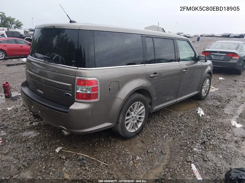2014 Ford Flex Sel VIN: 2FMGK5C80EBD18905 Lot: 45584573