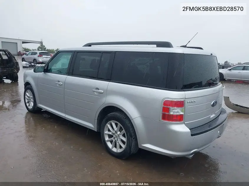 2014 Ford Flex Se VIN: 2FMGK5B8XEBD28570 Lot: 45640657