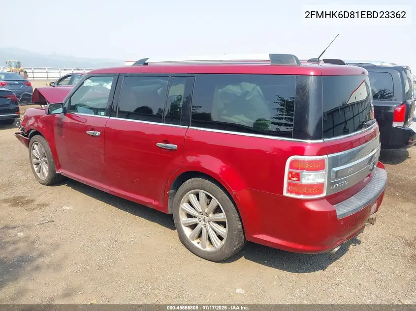 2014 Ford Flex Limited VIN: 2FMHK6D81EBD23362 Lot: 45666808