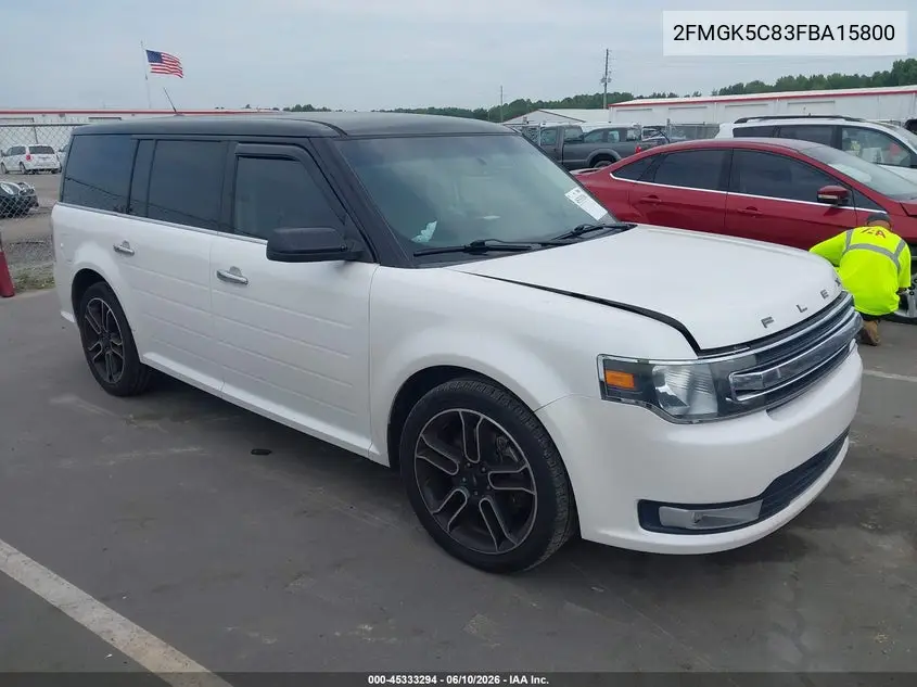 2015 Ford Flex Sel VIN: 2FMGK5C83FBA15800 Lot: 45333294