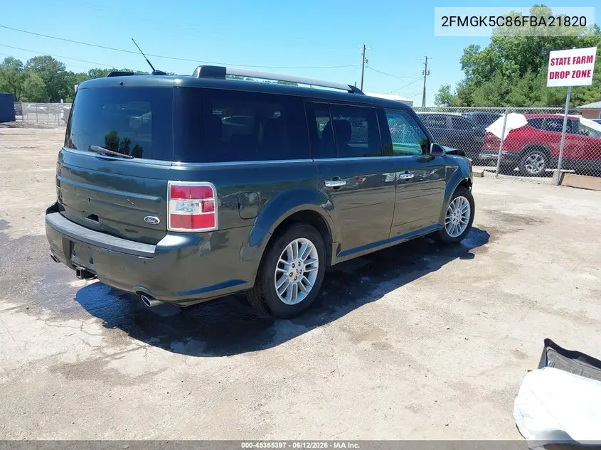 2015 Ford Flex Sel VIN: 2FMGK5C86FBA21820 Lot: 45365397
