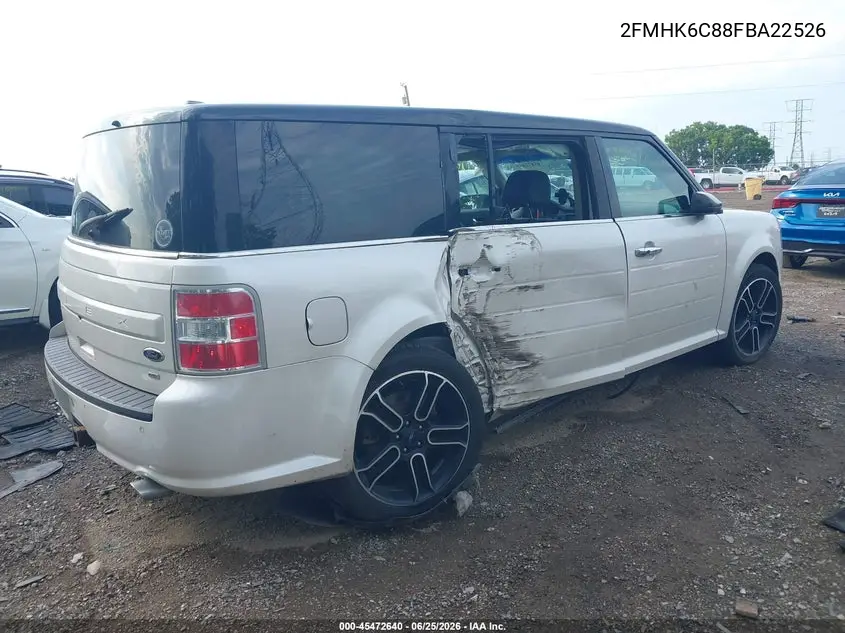 2015 Ford Flex Sel VIN: 2FMHK6C88FBA22526 Lot: 45472640