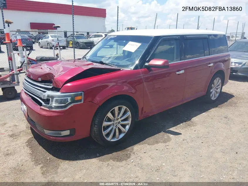 2015 Ford Flex Limited VIN: 2FMGK5D82FBA13860 Lot: 45549775