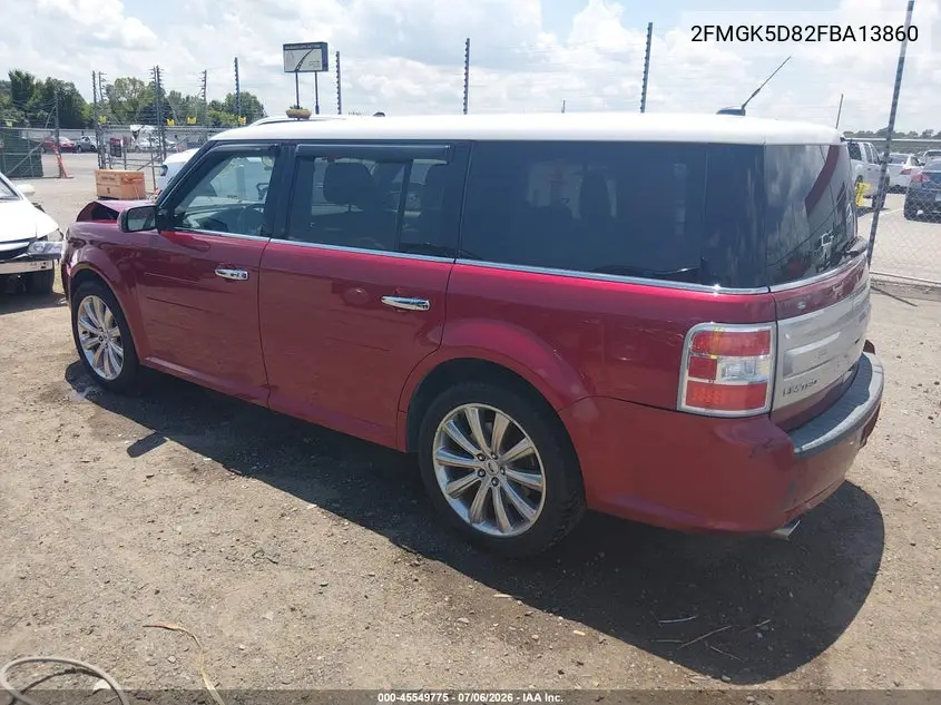 2015 Ford Flex Limited VIN: 2FMGK5D82FBA13860 Lot: 45549775