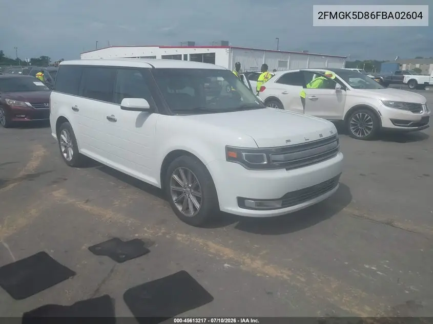 2015 Ford Flex Limited VIN: 2FMGK5D86FBA02604 Lot: 45613217