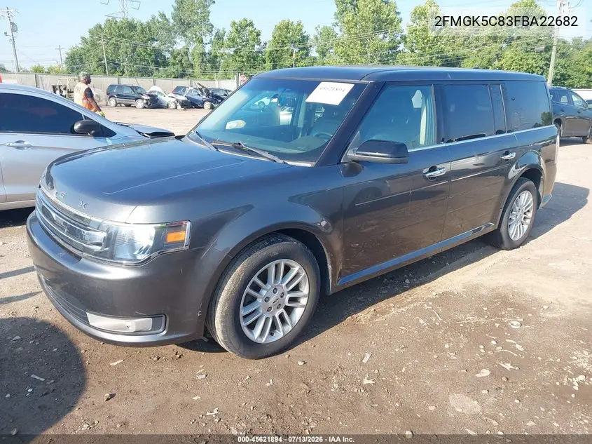 2015 Ford Flex Sel VIN: 2FMGK5C83FBA22682 Lot: 45621894