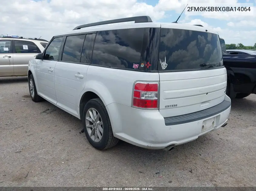 2016 Ford Flex Se VIN: 2FMGK5B8XGBA14064 Lot: 45191833