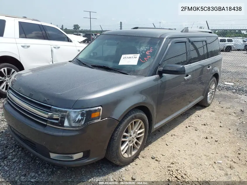 2016 Ford Flex Sel VIN: 2FMGK5C83GBA18438 Lot: 45340330